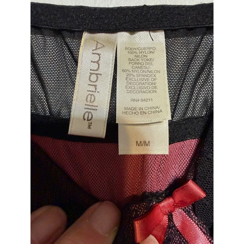 Ambrielle Goth Coquette Babydoll Chemise Women Size M Whimsigoth Grunge Lingerie